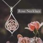 WINNICACA s925 Sterling Silver（Hummingbird&Lotus&Sunflower& Rose& Daisy&Bee&Tree of Life） Pendant Necklace Jewelry for Women Teens Birthday Gift