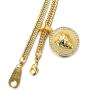 Halukakah ● Kings Landing ● 18k Real Gold Plated Lion Pendant Necklace,with Free SharkTail Chain 30''