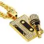Tidoo Jewelry Mens Cool Hip Hop Tape&Microphone Pendant Golden Necklaces Tidoo Jewelry Mens Cool Hip Hop Tape&Microphone Pendant Golden Necklaces