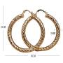 Redhithot Lots 4 Pieces/Set 18K Gold Plated - Big Hollow Geometry Carved Multilayer Circle Bling Bling Boho Beach Hoop Stud Earrings Jewelry for Women Girls Lady