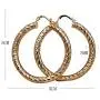Redhithot Lots 4 Pieces/Set 18K Gold Plated - Big Hollow Geometry Carved Multilayer Circle Bling Bling Boho Beach Hoop Stud Earrings Jewelry for Women Girls Lady