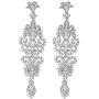 mecresh Gold/Silver Rhinestone Chandelier Wedding Bridal Dangle Earrings