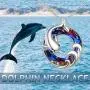 ONEFINITY 925 Sterling Silver Dolphin Necklaces Crystal Dolphin Pendant Ocean Wave Jewelry for Women Girls Gifts