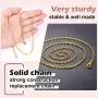 ChainsPro Women 1.2mm Slim Snake Chain, Replacement Necklace, 18-30“ Length, 18K Gold/Rose Gold Plated (Send Gift Box) ChainsPro Women 1.2mm Slim Snake Chain, Replacement Necklace, 18-30“ Length, 18K Gold/Rose Gold Plated (Send Gift Box)