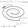 WEILYDF 2-5mm Twist Chain Necklace Stainless Steel Necklace 16-36 Inches Men Women Jewellery
