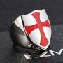 HZMAN Mens Knights Templar Red Cross Ring Stainless Steel Shield Band,Silver Gold Black, Size 7-14