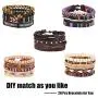Finrezio 15-20 Pcs Braided Bracelet Set Women Men Beads Leather Wristbands Boho Ethnic Tribal Linen Hemp Cords Wrap Bracelets String Handmade Jewelry Finrezio 15-20 Pcs Braided Bracelet Set Women Men Beads Leather Wristbands Boho Ethnic Tribal Linen Hemp Cords Wrap Bracelets String Handmade Jewelry