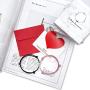 Leather Made Magnetic Couples Bracelets - Sweet Heart, Leather, Mutual Attraction Bracelets for Boyfriend Girlfriend Men Women Long Distance Him and Her