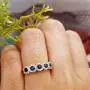 Dazzlingrock Collection 10K Round White Diamond & Gemstone Bridal Stackable Wedding Band Swirl Ring, Yellow Gold