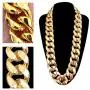 DaNaRaa Mens Chunky Necklace, Rapper Fake Gold Chain 90s Hip Hop Fake Gold Necklace Costume Accessory (27.5 Inches1.37inches) DaNaRaa Mens Chunky Necklace, Rapper Fake Gold Chain 90s Hip Hop Fake Gold Necklace Costume Accessory (27.5 Inches1.37inches)