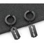 Xusamss Punk Jewelry Body Piercing Stainless Steel Huggie Hoop Earrings Blade Drop Dangle Earrings