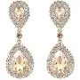 BriLove Womens Fashion Wedding Bridal Crystal Teardrop Infinity Dangle Earrings BriLove Womens Fashion Wedding Bridal Crystal Teardrop Infinity Dangle Earrings