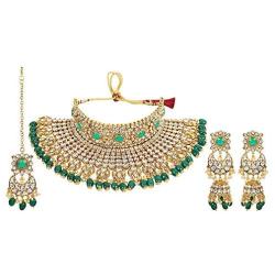 MUCH-MORE Indian Latest Bollywood Design Kundan Choker Bridal Traditional Necklace Set Wedding Jewellery for Women