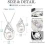 POPUAVA 925 Sterling Silver AAA+ Natural Freshwater Cultured Pearl Necklace Elegance Bridal Jewelry Necklace Earrings Set for Women