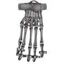 Lux Accessories Black Hem Gothic Skull Tools Full Hand Skeleton Bracelet Rings Lux Accessories Black Hem Gothic Skull Tools Full Hand Skeleton Bracelet Rings