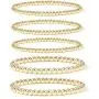 Gold Bead Bracelet for Women,14K Gold Plated Bead Ball Bracelet Stretchable Elastic Bracelet