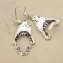 RechicGu Shark Hinged Moveable Tooth Jaws Skull Hell Demon Mouth Dangle Earrings Fancy Dress