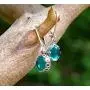 Recycled Vintage Mason Jar Sterling Silver Botanical Collection Leverback Earrings