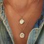 Yalice Layered Coin Necklace Chain Gold Pendant Necklaces Vintage Disc Necklace Jewelry for Women and Girls