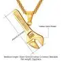 U7 Cool Vintage Sword Design Cross Pendant Necklace for Men - with 22 Inches Chain Stainless Steel Or 18K Gold Plated Jewelry