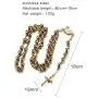 VNOX Unisex Black Stainless Steel Long Rosary Bead Chain Jesus Cross Catholic Crucifix Cross Necklace,36'' VNOX Unisex Black Stainless Steel Long Rosary Bead Chain Jesus Cross Catholic Crucifix Cross Necklace,36''