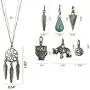 Lux Accessories Dreamcatcher Boho Tribal Charm Necklace 7 Charms Lux Accessories Dreamcatcher Boho Tribal Charm Necklace 7 Charms