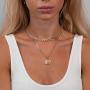 Turandoss Gold Coin Necklaces for Women, 14K Gold Plated Coin Pendant Medallion Necklace Evil Eye Elizabeth Moon and Star Sun Paperclip Chain Medallion Vintage Coin Necklaces for Women Jewelry