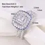 Newshe Wedding Rings for Women Engagement Ring Set Sterling Silver Princess 2.1Ct Cz Blue Size 5-10 Newshe Wedding Rings for Women Engagement Ring Set Sterling Silver Princess 2.1Ct Cz Blue Size 5-10
