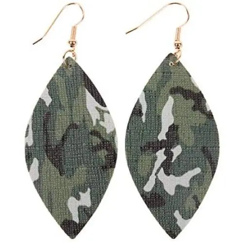 Bohemian Fun Print Leatherette Geometric Drop Earrings - Lightweight Pattern Faux Leather Feather, Petal Leaf, Tie Dye Teardrop, Floral, Leopard Camo Dangles Bohemian Fun Print Leatherette Geometric Drop Earrings - Lightweight Pattern Faux Leather Feather, Petal Leaf, Tie Dye Teardrop, Floral, Leopard Camo Dangles