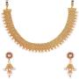 Royal Bling Bollywood Style Traditional Indian Jewelry Set Temple Coin Necklace with Earrings for Women