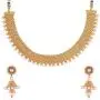 Royal Bling Bollywood Style Traditional Indian Jewelry Set Temple Coin Necklace with Earrings for Women