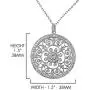 PZ PAZ Creations .925 Sterling Silver Cubic Zirconia Filigree Pendant Necklace PZ PAZ Creations .925 Sterling Silver Cubic Zirconia Filigree Pendant Necklace