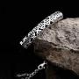 SA SILVERAGE 925 Sterling Silver Ancient Coins Bracelets for Women Leather Warp Bracelet