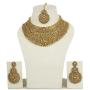 MUCH-MORE Indian Bollywood Amazon Bridal Necklace Earring with Maang Tikka Gold Tone Jewelry