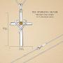 925 Sterling Silver Cross Necklace for Women Birthstone Necklace for Mom Gift for Mothers Day, Birthday or Anniversary by AmorAime