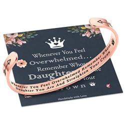 Whenever You Feel Overwhelmed Remember Whose Straighten Your Crown Bracelet, Engraved Inspirational Bracelets Personalized Gift for Mom, Daughter, Granddaughter, Sister, Best Friend, Women and Girls