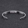 Inspirational Cuff Bracelet Gifts for Women Men Hidden Message Mantra Personalized Birthday Bangle Jewelry