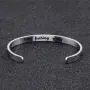 Inspirational Cuff Bracelet Gifts for Women Men Hidden Message Mantra Personalized Birthday Bangle Jewelry