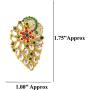 Touchstone Indian Bollywood Gorgeous Traditional Bridal Designer Jewelry Pendant Set in Gold and Silver Tone for Women.