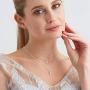 CONCISE ROYAL 2 Layered Pendant Necklaces for Women Girls,Plated Silver Gold Rose Gold Delicate Dainty Spirit Inspiration Jewelry Gift for Women Girls on Birthday Graduation Holiday