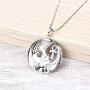 JO WISDOM Nefertiti Necklace,925 Sterling Silver Egypt Queen Nefertiti Pendant Necklace,Ankh Cross Jewelry for Women