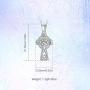 INFUSEU Sterling Silver Celtic Knot Pendant Necklaces for Women Girls Irish Jewelry Cross Tree of Life Trinity Eternity Love, 18 Inch Chain
