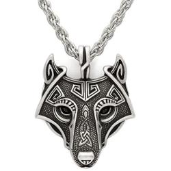 CANNE Norse Viking Stainless Steel Pendant Necklace Celtic Pagan Amulet Necklace Jewelry for Men Women