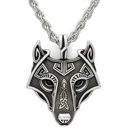 CANNE Norse Viking Stainless Steel Pendant Necklace Celtic Pagan Amulet Necklace Jewelry for Men Women