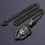 Aiyo Fashion Hip Hop Jewelry Crown Lion Head Pendant Iced Out Clear Rhinestones Curb Cuban Chain Stainless Steel Necklace