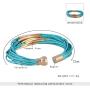 D EXCEED Multi Row Magnetic Clasp Bangle Bracelet for Women and Ladies 6 Colors