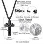Richsteel Dog Tag/Cross/Heart/Pet Paw/Teardrop/Special Date Calendar Urn Pendant Necklace for Ashes for Men Women Personalized Cremation Jewelry Waterproof(with Gift Box)