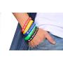 XUANPAI 5 Pack Rubber Silicone Sport Medical Emergency Alert ID Bracelets Wristband for Men Women Kids