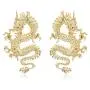 Vintage Chinese Style Dragon Stud Earrings Trendy Punk Animal Totem Earrings 2020 Unique Chic Metal Dragon Statement Earrings Dainty Gold Plated Earring for Women Girls Jewelry