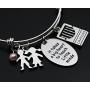 MS.CLOVER It Takes A Big Heart to Teach Little Minds Adjustable Teacher Bracelet, Gifts for Teachers for End of Year Gift.